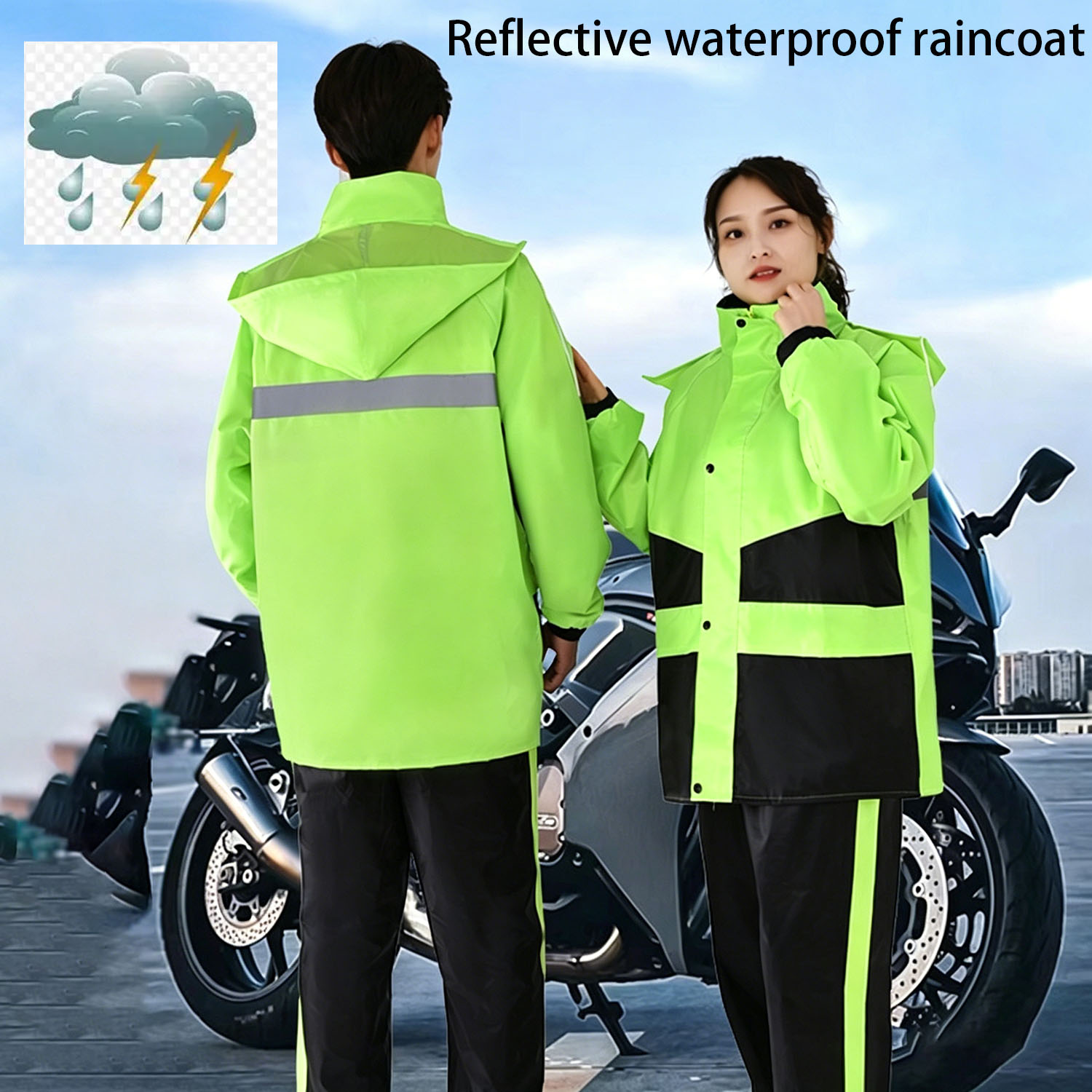 Conjuntos de Capa de Chuva par - Motorcycle Gear For Woman avaliação e preço